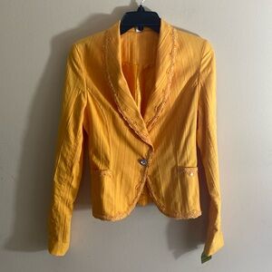 Vintage Tangerine Orange Fray Jacket